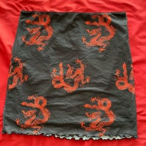 Red Dragon Mini Skirt 🐉